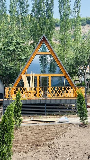 домики афрейм: A‑frame домики (шале) под ключ - Архитектура: треугольный A‑frame с — 1