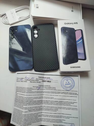 Samsung: Samsung Galaxy A15, Новый, 128 ГБ, цвет - Синий, 2 SIM