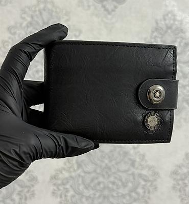 kişi tumanı: Məhsul: Kişi pulqabısı (qara) - Material: hamar teksturalı süni dəri — 2