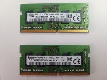 Operativ yaddaş (RAM): Operativ yaddaş (RAM) HP, 4 GB, 3200 Mhz, DDR4, Noutbuk üçün, İşlənmiş