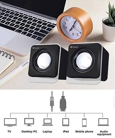 Колонки для ПК и ноутбуков: Компактные колонки для компьютера Kisonli V410 - отличное решение для — 17