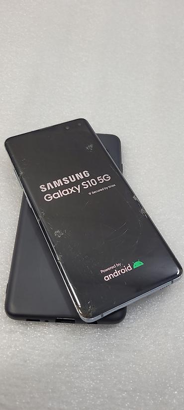 note 2: Samsung Galaxy S10 5G, Б/у, 256 ГБ, цвет - Черный, 2 SIM — 2