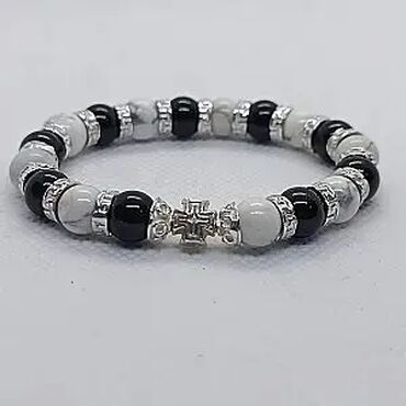 Narukvice: Podesiva narukvica, Handmade, Materijal: Perlice, Srebro — 14