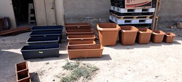 Bitkilər üçün dibçəklər: Dibcek Dibcek qabi dibcek qabi kvadrat duzbucaqli qara Antrasit gul — 9