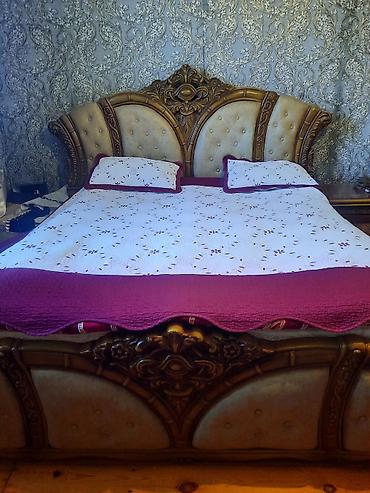 2 nəfərlik çarpayı: Klassik üslubda ikinəfərlik çarpayı - Material: ağac karkas, yumşaq — 1
