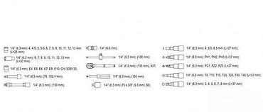 Setovi ručnog alata: STHOR 58643 – set nasadnih ključeva i bitova 1/4" (46 delova) u koferu — 4
