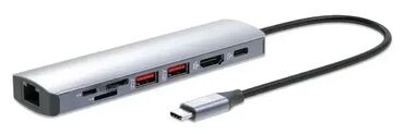 liu jo torba za laptop: Naziv proizvoda: Manhattan 153966 – USB-C 7-u-1 docking station (HDMI