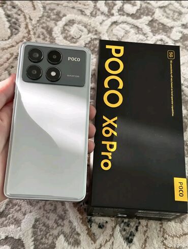 редми 13 с: Poco X6 Pro 5G, Б/у, 256 ГБ, цвет - Серебристый, 2 SIM