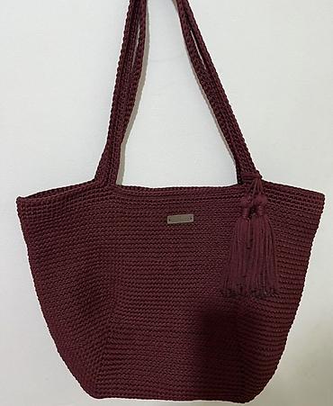 Классические сумки: Сумка ручная работа из хлопкового шнура — 9