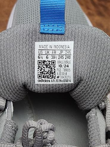 Kişi ayaqqabıları: Adidas kişi qaçış/idman krossovkaları - Rəng: boz üst hissə, qara üç — 6