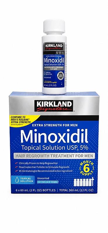 topikler: Kirkland Signature Minoxidil Topical Solution USP, 5% – kişilər üçün — 1