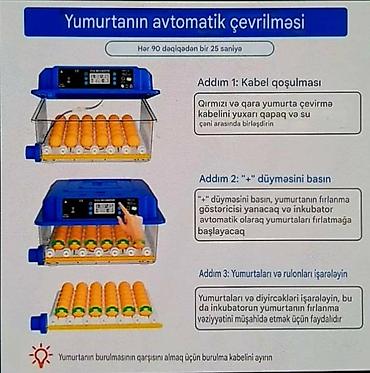 Зоотовары: Tam avtomatik inkubator / su və yem qabı daxil./Göy-1əd.yaşıl 1əd — 4