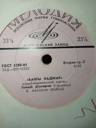 Vinil vallar: Plastinkalar biri 2 manat — 2