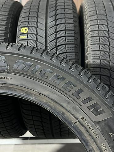 Шиналар: Шиналар 235 / 55 / R 18, Кыш, Колдонулган, Комплект, Жеңил унаалар, Франция, Michelin — 5