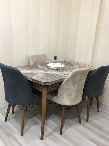 Masa və oturacaq dəstləri: Mətbəx üçün, Yeni, Açılan, Dördbucaq masa, 4 stul — 2