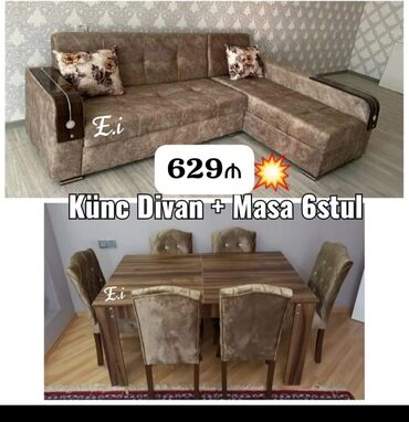Masa və oturacaq dəstləri: Qonaq otağı üçün, Yeni, Açılmayan, Dördbucaq masa, 6 stul -da lalafo.az — 11 Masa və oturacaq dəstləri: Qonaq otağı üçün, Yeni, Açılmayan, Dördbucaq masa, 6 stul — 11