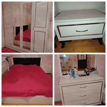 двуспальные кровати в баку: İkinəfərlik çarpayı, Dolab, Termo, 2 tumba, İşlənmiş