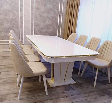 Sifarişlə masa və oturacaq dəstləri: Dördbucaq masa, Qonaq otağı üçün, 10 nəfər, Açılan, Türkiyə, Zəmanətli — 12