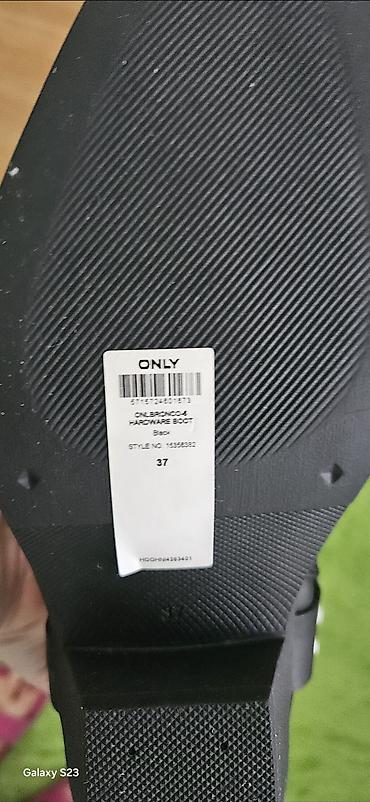 braon zenske cizme: Crne nove Only ženske čizme do kolena, elegantnog kaubojskog/BIKER — 6