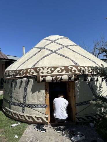 Аренда юрт: Аренда юрты, Каркас Деревянный, 75 баш, С полом, Самовар, Посуда — 8