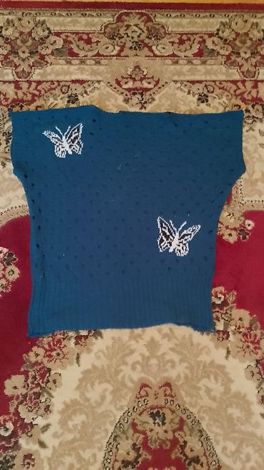 Uşaqlar üçün digər geyimlər: Uşaq geyimləri dəsti - Tünd göy rəngli, V-yaxa sviter jilet. Yaxası — 2