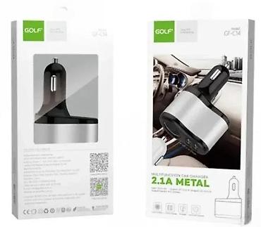 Žičani punjači za telefone: Auto punjač/razdelnik za upaljač sa 2x USB porta - Funkcija 2 u 1 — 5