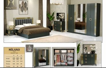 Yataq otağı dəstləri: İkinəfərlik çarpayı, Dolab, Termo, 2 tumba, Azərbaycan, Yeni — 10