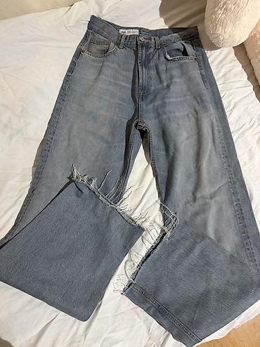 pull and bear jeans: ZARA TRF široke farmerke sa visokim strukom – punа dužina - Model — 4