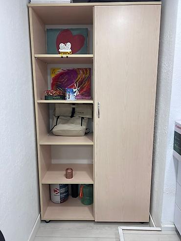 Ofis mebeli: Açıq rəngli çoxfunksiyalı ofis/ev şkafı - Material: laminat səthli — 1