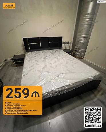 Ev üçün mebel: Məhsul: İki nəfərlik çarpayı dəsti - Ölçülər: 160 × 200 sm - — 1