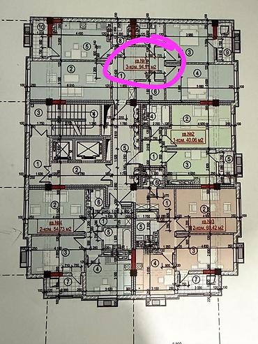 срочно джал: 3 комнаты, 95 м², Элитка, 6 этаж, ПСО (под самоотделку) — 6