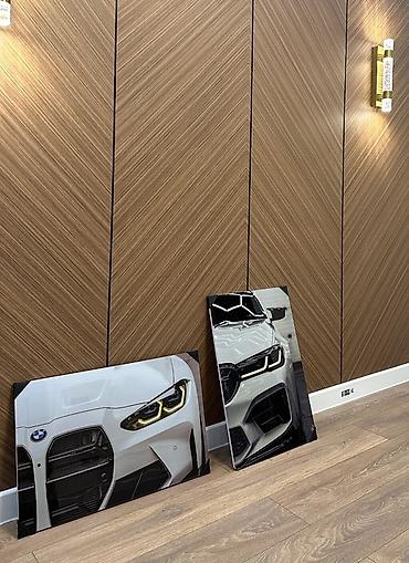 лампы авто: Led картина с изображением передней части BMW на глянцевом — 2