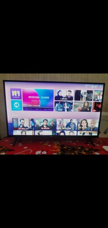 televizor arxası: 82 ekran smart tv 220azn Gülüm Gəncə şəhərində