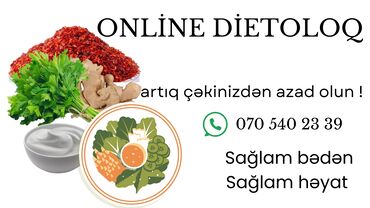 Другие услуги по красоте и здоровью: Onli̇ne di̇etoloq tam güvəni̇li̇r şəki̇ldə arti̇q çeki̇leri̇ni̇zden