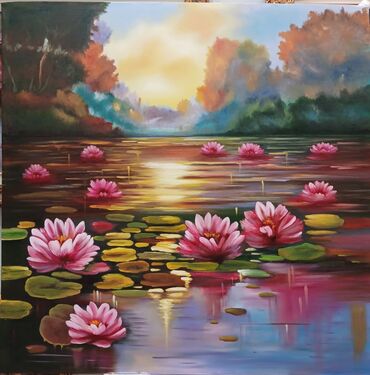 Şəkillər, tablolar: Ölçü 120/80 (12 ədəd). Böyükdürlər. Kətan parça üzərində yağlı boya — 7