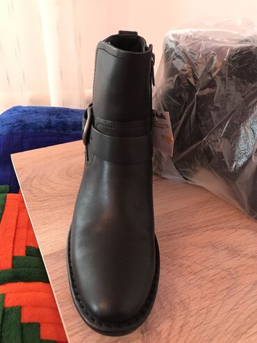 натуральная кожаная обувь: Сапоги, Размер: 38, цвет - Черный