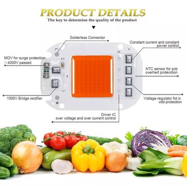 Baštenska rasveta: Led Sijalica Za Rast Bilja Full Spectrum Led Grow 30w 220v — 2