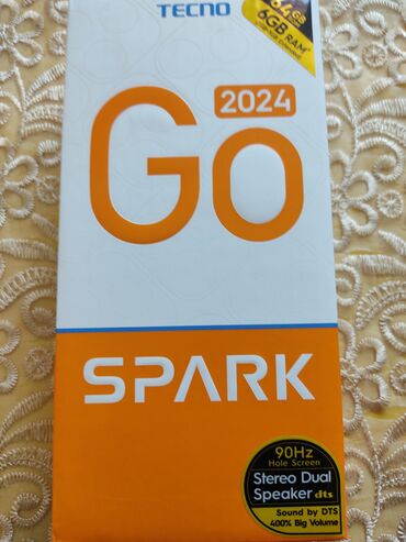 planşetlər işlənmiş: Tecno Spark Go 2024, 64 GB, rəng - Qara, Zəmanət, Barmaq izi, İki sim kartlı