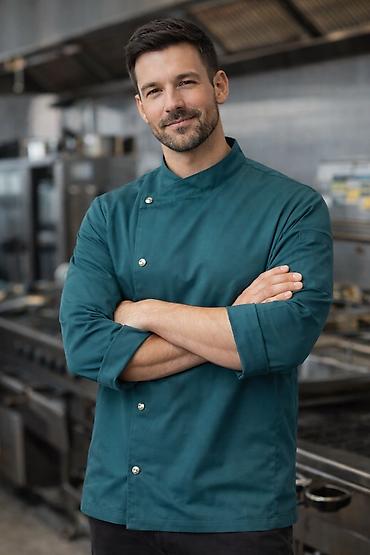 Спецодежда: Поварская китель Состояние: новая Ткань: плотный хлопок, дышащая Цвет — 2