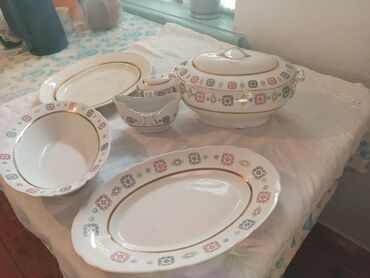 Наборы посуды: Супница и блюдо советское фарфор