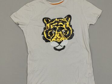 biała koszulka sinsay: T-shirt, SinSay, 9 years, 128-134 cm, condition - Good