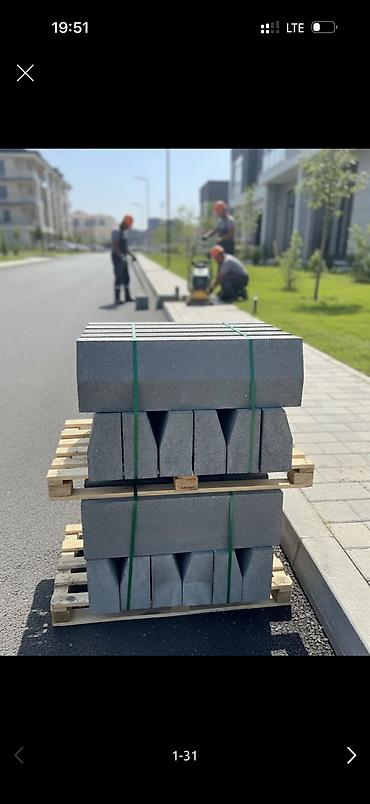 Дорожные бордюры: Дорожный бордюр, Прессованный, Бетонный, Новый — 32