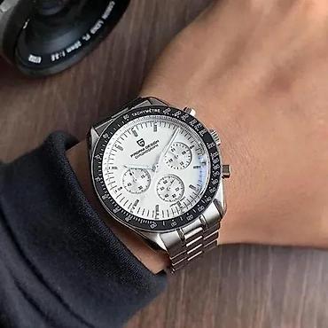 Ručni satovi: PAGANI DESIGN PD-1701 V4 -Beli- Omega Speedmaster Moonwatch Potpuno — 1