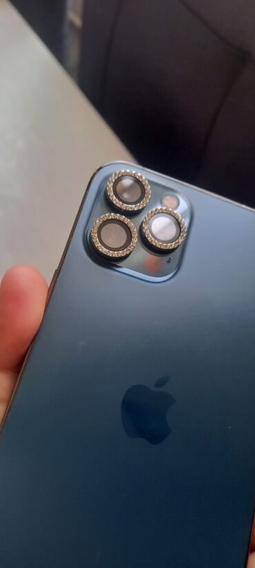 телефон fly fs523: IPhone 12 Pro Max, 256 GB, Blue Titanium, Barmaq izi, Simsiz şarj, Face ID