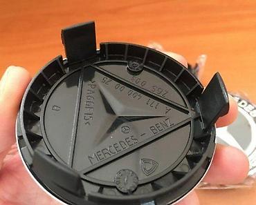 aluminijumske felne 16 5x112: ČEPOVI ZA FELNE MERCEDES 75 MM - CRNI NOVI ZNAK - ORIGINALNI | — 5
