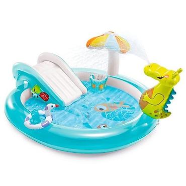 фантан: Игровой центр Intex “Аллигатор” с горкой и фонтаном | ?84 см | 160 л — 3