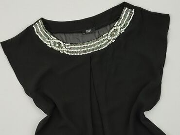 czarne bluzki na krótki rękaw: Блуза жіноча, F&F, S, стан - Хороший