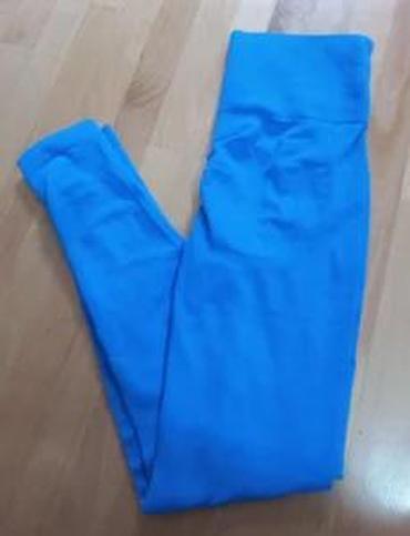 Helanke, biciklistički šortsevi: Ženske sportske helanke – kraljevski plave - Visok struk sa širokim — 21