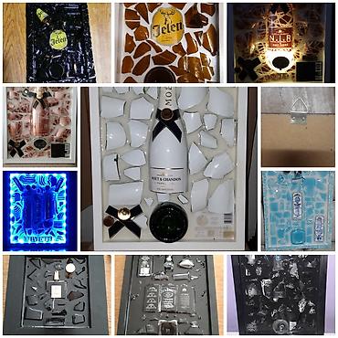 Slike i ramovi: Izrada slika od razbijenih flaša Ulepsajte vas dom, kafic, lokal — 1