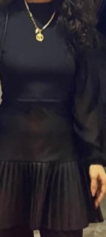 debli koftalar: Qara rəngli zərif qolları şıfon kofta - Model: yuxarı hissəsi bədənə — 3